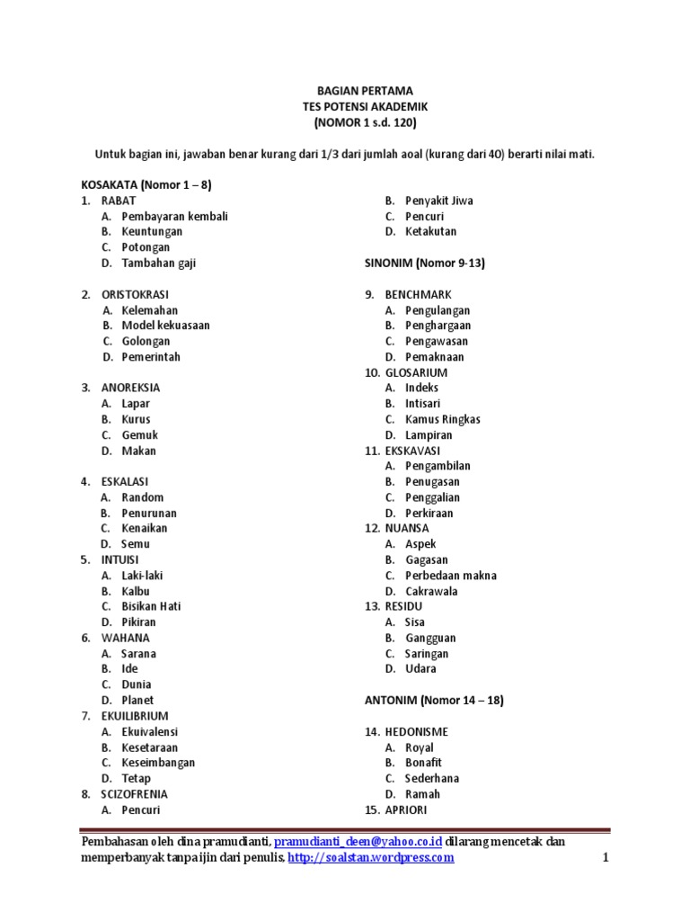 Latihan Soal Pdf