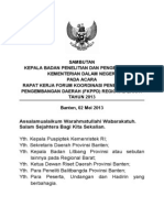 Sambutan RAKER FKPPD Reg. Barat 2013