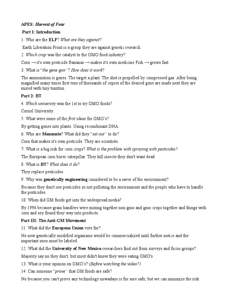 essays about fear