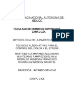 Técnicas Alternativas para El Control Del Dolor y El Stress