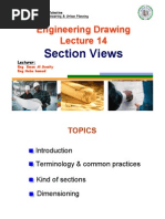 Sectioning in Engineering Drawing | PDF | Drawing | Technical Drawing