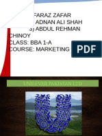 Name:1) Faraz Zafar 2) Adnan Ali Shah 3) Abdul Rehman Chinoy Class: Bba 1-A Course: Marketing