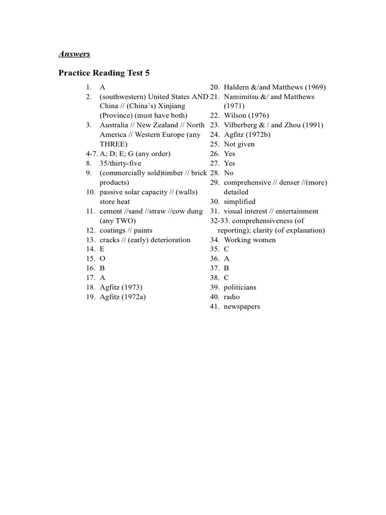 book review ielts reading answers