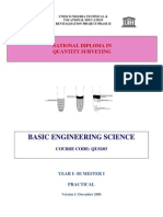 QUS 103 - Basic Engineering Science (Practicals)