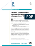 Derechos Educativos en Las Escuelas Públicas para Los Niños Que Tienen TDAH