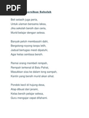 Pantun Kebersihan Sekolah Pdf