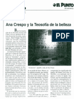 Ana Crespo y La Teosofia de La Belleza