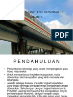 Peninjauan Eksistensi Monorail Di Jakarta 