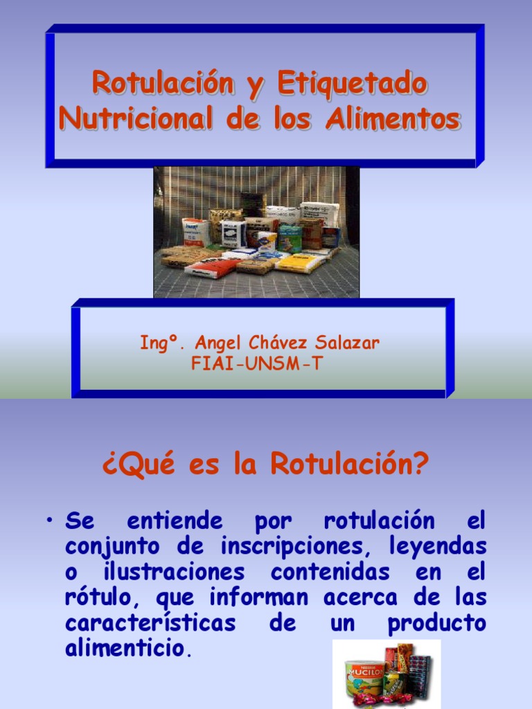 Rotulacion y Etiquetado de Los Alimentos | PDF | Alimentos | Nutrición