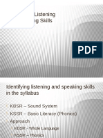 Developing Listening and Speaking Skills