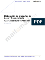 Elaboración de Productos de Aseo y Cosmetología