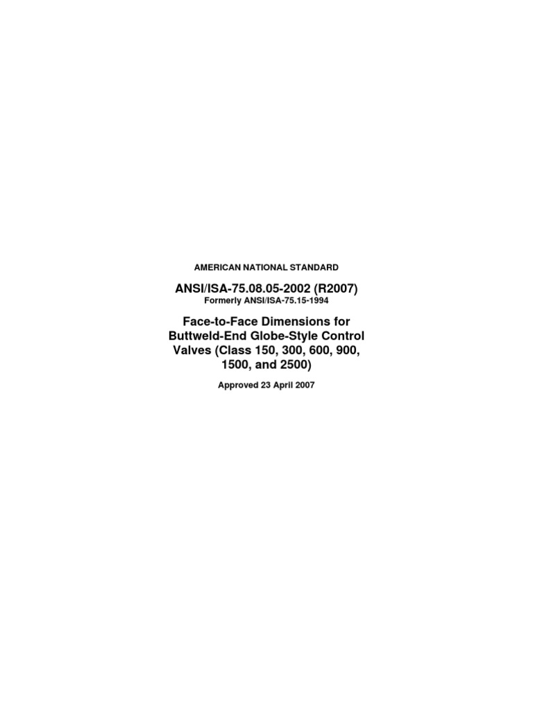 Isa 75.08.05-2002 (R2007) | PDF | International Electrotechnical ...