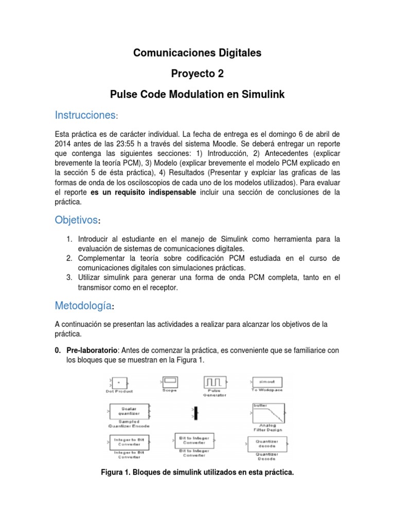 PCM en Simulink: Guía Práctica | PDF | Matlab | Ingeniería en ...