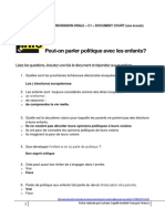 corrigé CO C1 doc court Peut-on parler politique avec les enfants