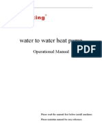 Water To Water Heat Pump Operational Manual