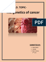 The Genetics of Cancer