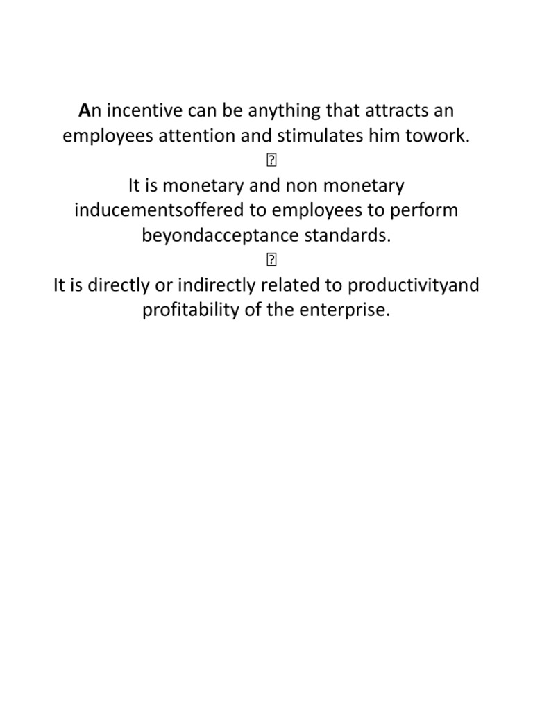 An Incentive Can Be | PDF