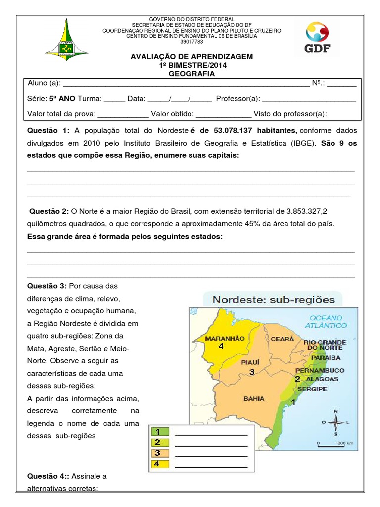 Questões De Geografia Do Enem Com Gabarito