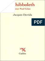 Derrida Schibboleth Pour Paul Celan