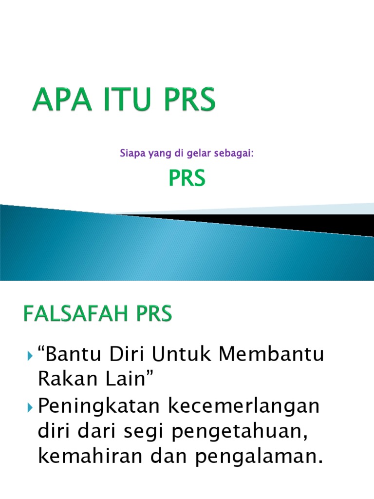 Apa Itu Prs Pdf