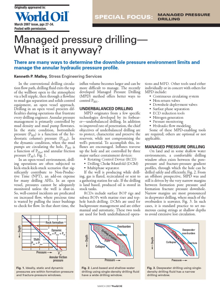 Managed Pressure Drilling | PDF