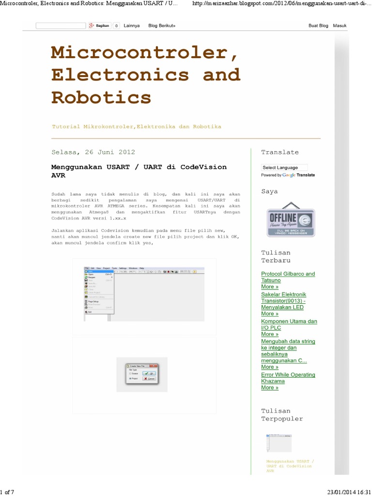 UART Di CodeVision AVR | PDF