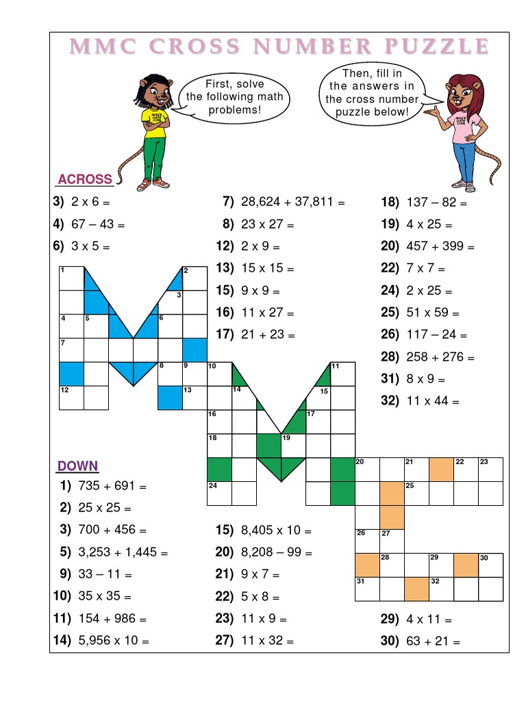 Cross Num Puzzle Pdf