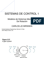 Sistemas de Control 1: Modelos de Sistemas Mecánicos de Rotación Carlos Jo Miranda