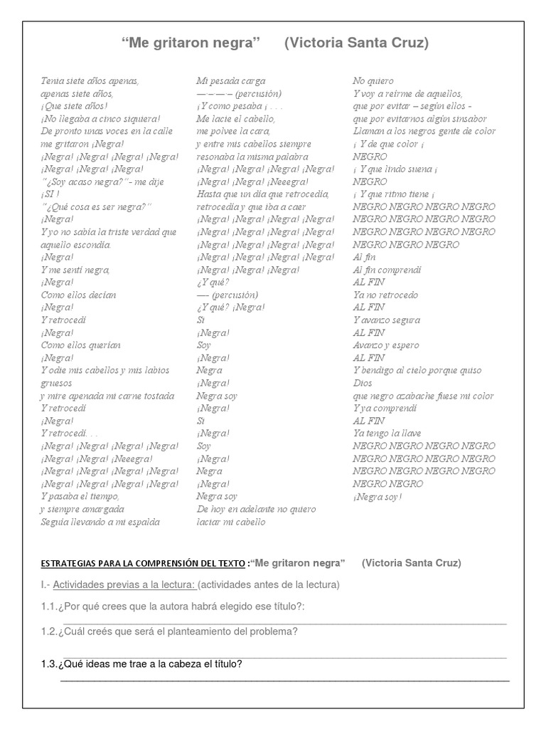 Poema De La Negra poema de la negra