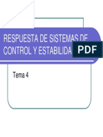 Respuesta de Sistemas de Control Discreto y Estabilidad