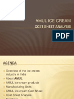 Amul Ice Cream: Cost Sheet Analysis