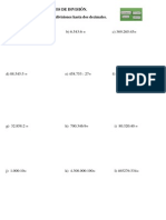 EJERCICIOS DE DIVISIÓN Refuerzo 1ºm