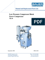 Low Pressure Compressor Block Screw Compressor: Instruction Manual and Replacement Parts List