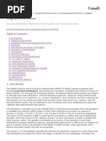 Process Validation - Moist Heat Sterilization For Pharmaceuticals