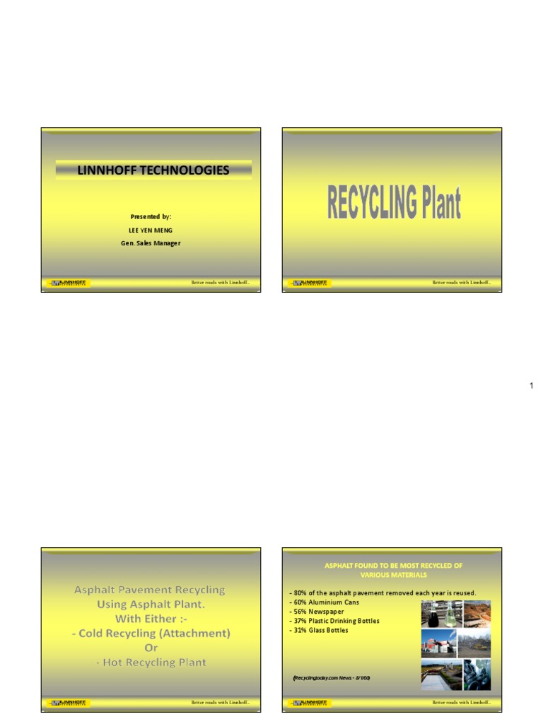 Asphalt Recycling Process Overview | PDF | Road Surface | Construction ...