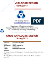 Cmos Analog Ic Design: Spring 2013