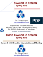 Lecture 2 MOS Transistor Characteristics and Modeling