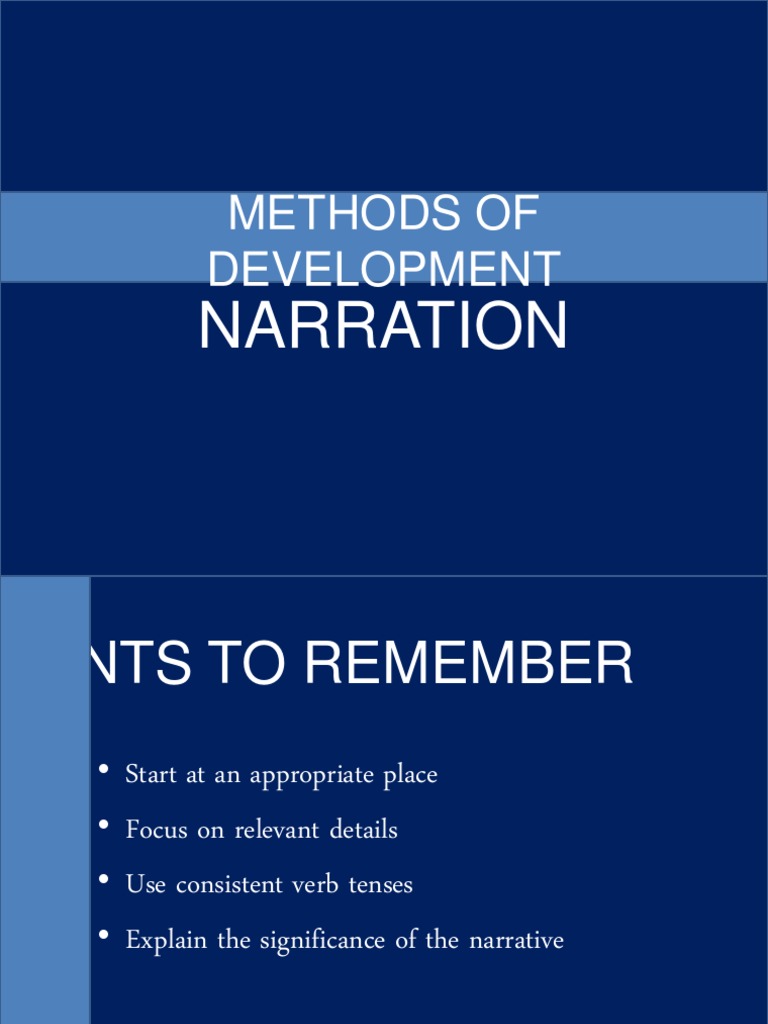 Narration Development Tips | PDF