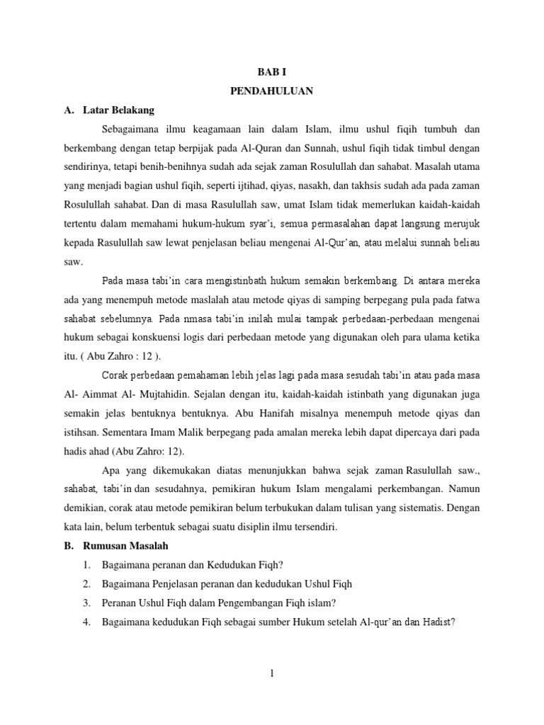 Peranan Usul Fiqh Dalam Pengembangan Ushul Fiqh