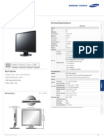 19" LED Monitor: Technical Specifications