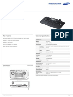 PTZ / DVR System Controller: Technical Specifications Key Features