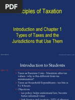 Principles of Taxation: Introduction and Chapter 1 Types of Taxes and The Jurisdictions That Use Them