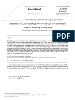 Research of AODV Routing Protocol For Ad Hoc Netwoarks