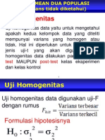 Uji Homogenitas