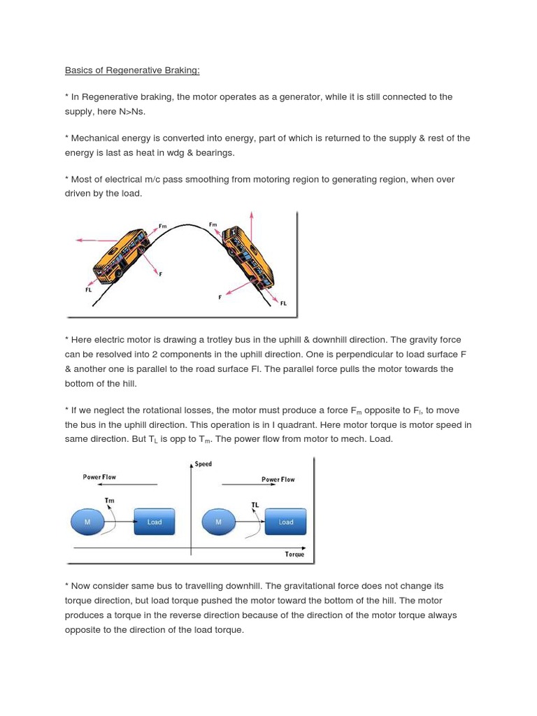 Regenerative Braking in Electric Motors | PDF | Electric Motor | Engines