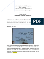 Security Analysis and Portfolio Management Prof. J. Mahakud Department of Humanities and Social Sciences Indian Institute of Technology, Kharagpur