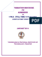 Information Brochure PHD Full Time January 2014