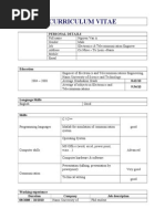 Curriculum Vitae Sample