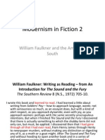 2 Modernism in Fiction - Faulkner