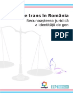 Persoanele Trans in Romania: Recunoasterea Juridica A Identitatii de Gen A